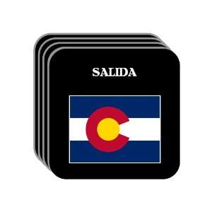 US State Flag   SALIDA, Colorado (CO) Set of 4 Mini Mousepad Coasters