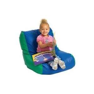    Toddler High Back Bean Bag Chair   Green/Blue