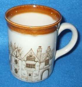 Biltons England Brown Townhouses Coffee Mug Cup  