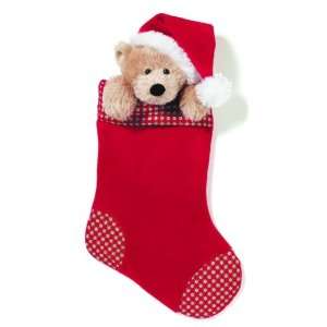  Teddy Bear Head 18 Musical Christmas Stocking