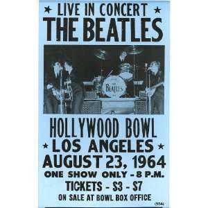 Beatles Live in Concert At the Hollywood Bowl 1964 14 X 22 Vintage 