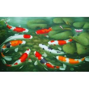  Acrylic on Canvas Koi Fish Large (Indonesia)