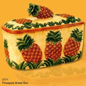 Pineapple Ceramic Bread Box 