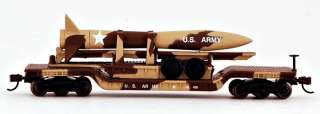 Bachmann N Scale Train 52 Center Depressed Flat Car with Missile 