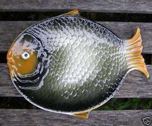 ANTIQUE NUMBERED 254/2 CERAMIC PORCELAIN FISH PLATE  