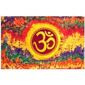  Tie Dye OM Tapestry (Bed Sheet Throw Bed Cover Table Cloth 