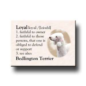 Bedlington Terrier Dictionary Loyal Fridge Magnet 