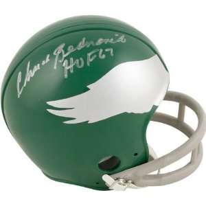Chuck Bednarik Philadelphia Eagles Autographed Mini Helmet with HOF 67 