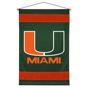 Best Quality Sidelines Wall Hanging   Maimi Hurricanes NCAA /Color 
