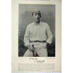    1895 Cricket Sport Photograph Lionel Palairet Smith