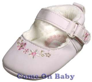 Newborn Infant Girls Baby Mary Jane Crib Shoes 0 3m NB  