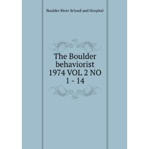  The Boulder behaviorist. 1974 VOL 2 NO 1   14 Boulder 