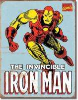 Marvel Comics Iron Man Retro Comic Art Tin Sign, NEW  