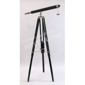   HANDCRAFTED NICKEL PLATED TELESCOPE WITH TRIPOD