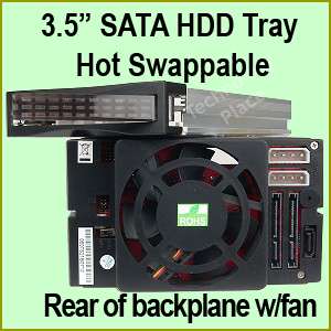 SNT SAC2131B SATA SAS Backplane RAID 3x HD Hot Swap Trays in 2 Bays 