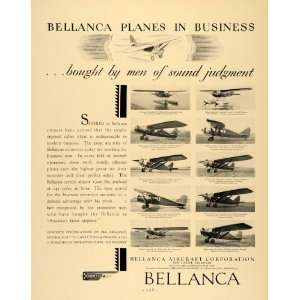  1930 Ad Bellanca Aircraft Airplane New Castle Delaware 