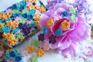 Sweet COTTON Crochet 3 D Flower Lace~Trim*Reborn  