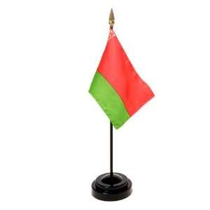  Belarus Flag 4X6 Inch Mounted E Gloss With Fringe Patio 