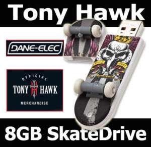 8GB DANE ELEC TONY HAWK USB SKATEBOARD SKATE PEN DRIVE  