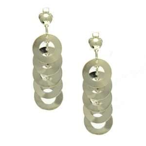  Tomasina Silver Drop Clip On Earrings Jewelry