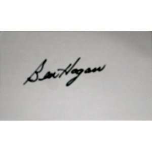com Ben Hogan Signed / Autographed Golf Index Card   Autographed Golf 
