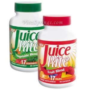 Juice Rite Fruit & Vegetable Capsules, Twin Pack, Newton 