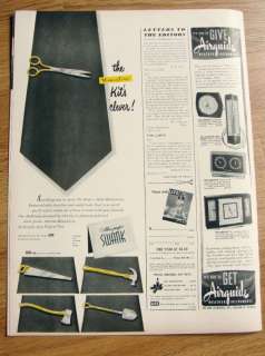 1949 Swank Tie Tacs Jewelry Ad Saw Hammer Shovel Axe  