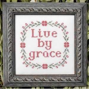  Live by Grace   Cross Stitch Pattern Arts, Crafts 