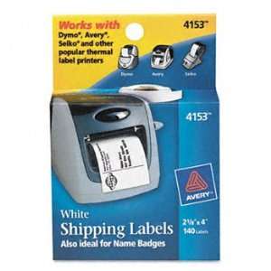  Avery 4153   Shipping Labels, 2 1/8 x 4, White, 140/Roll 