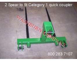 Hay bale prong 2  48 spears for Cat 1 quick coupler  