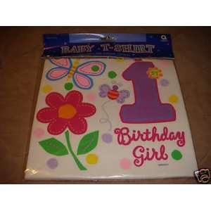  HUGS AND STITCHES 1ST BIRTHDAY GIRL T  SHIRT Toys & Games