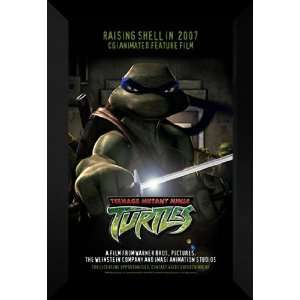  TMNT 27x40 FRAMED Movie Poster   Style B   2007