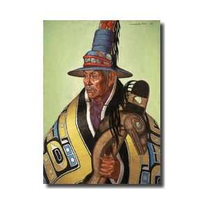   Tlingit Holds Killerwhale Staff Of Office Giclee Print