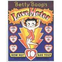 Betty Boop Love Meter Tin Sign Reproduction Wax Residue  