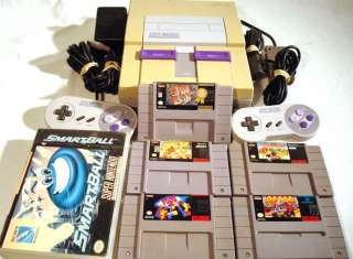 Super Nintendo SNES Video Game System 6 Games Control +  