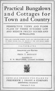 Hodgsons Practical Bungalows Cottages floor plans 1916  