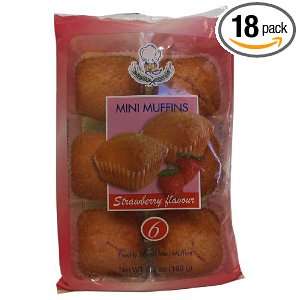Lazaro Mini Muffins Strawberry Flavour, 6.03 Ounce (Pack of 18 
