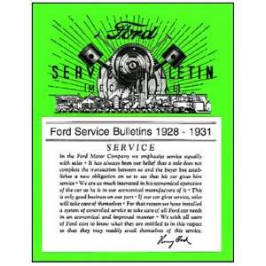  1928 1929 1930 1931 FORD Service Repair Shop Manual 