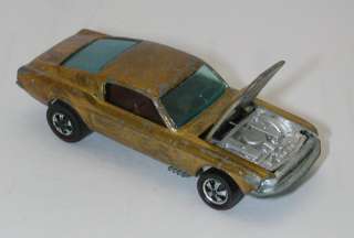 Redline Hotwheels Gold 1968 Custom Mustang OHS Open Hood Scoop  