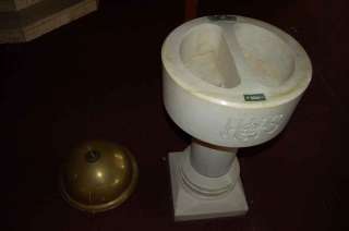 Marble Baptismal Font w/cover + + + chalice +  