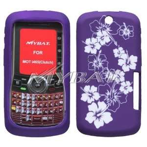  Laser Hibiscus Purple Skin Case for Motorola Clutch i465 