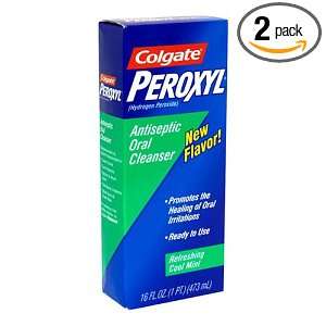 Peroxyl Antiseptic Oral Cleanser, Cool Mint, 16 Ounce Bottle (Pack of 