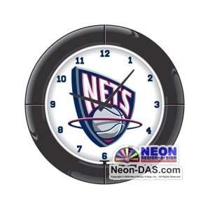  New Jersey Nets Neon Clock