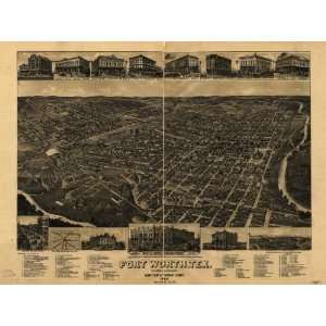  Historic Panoramic Map Fort Worth, Tex., The Queen of the 