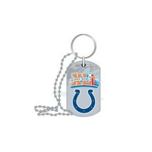 Super Bowl XLI Indianapolis Colts Dog Tag Keychain Sports 