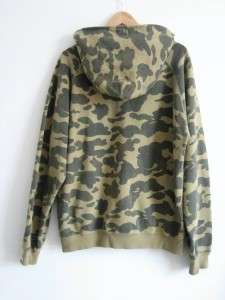 AUTHE BATHING APE ZIPPED HOODED CAMOUFLAGE JUMPER SZ L  