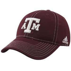  adidas Texas A&M Aggies Maroon Tactel Flex Fit Hat Sports 