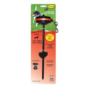 Retractable Cable Tie Out Stake 15 for dogs up To 30 lbs 