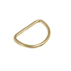 CURTAIN BLIND TIE BACK D RING EB BRASS PLATED METAL 19MM ( pack of 12 