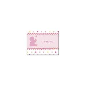  8 Tickled Pink Baby Shower Thank You Notes Toys & Games